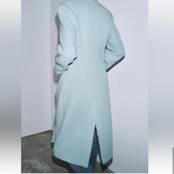 Zara Fitted Wool Blend Coat - Picture 5 of 15